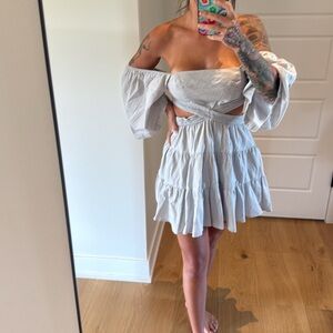 Pebbles Elegant Puff Sleeve Dress